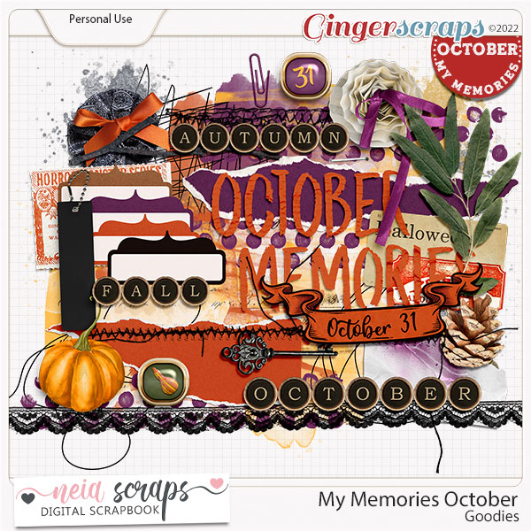 My Memories October - Goodies - by Neia Scraps