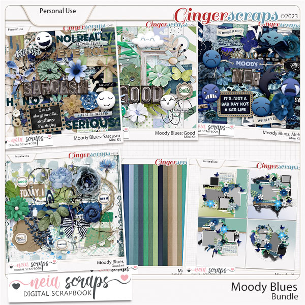 Moody Blues - Bundle - by Neia Scraps