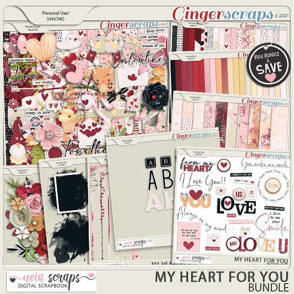 My Heart For You - Bundle - by Neia Scraps