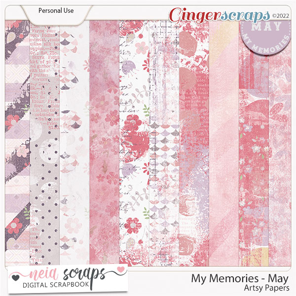 My Memories May - Artsy Papers - by Neia Scraps 