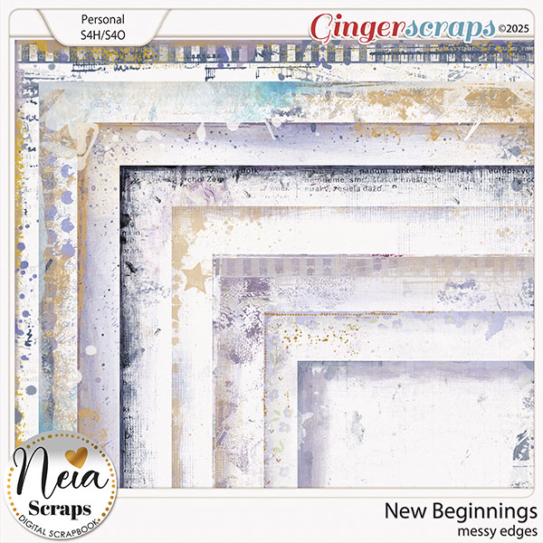 New Beginnings - Messy Edges - by Neia Scraps