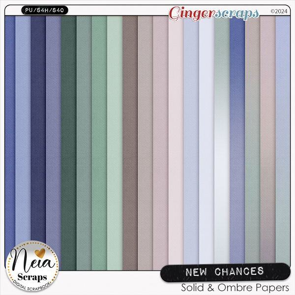 New Chances - Solid & Ombre Papers - by Neia Scraps