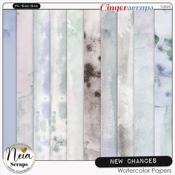 New Chances - Watercolor Papers - by Neia Scraps