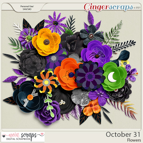 October 31 - Flowers - by Neia Scraps 