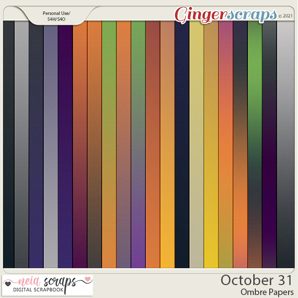 October 31 - Ombre Papers - by Neia Scraps