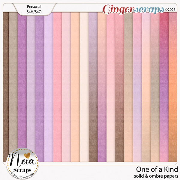 One of a Kind - Solid & Ombré Papers - by Neia Scraps