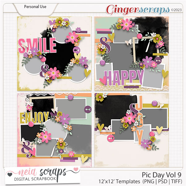 Pic Day - Templates VOL-9 - by Neia Scraps