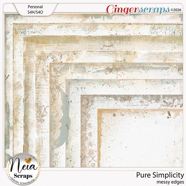 Pure Simplicity - Messy Edges - by Neia Scraps