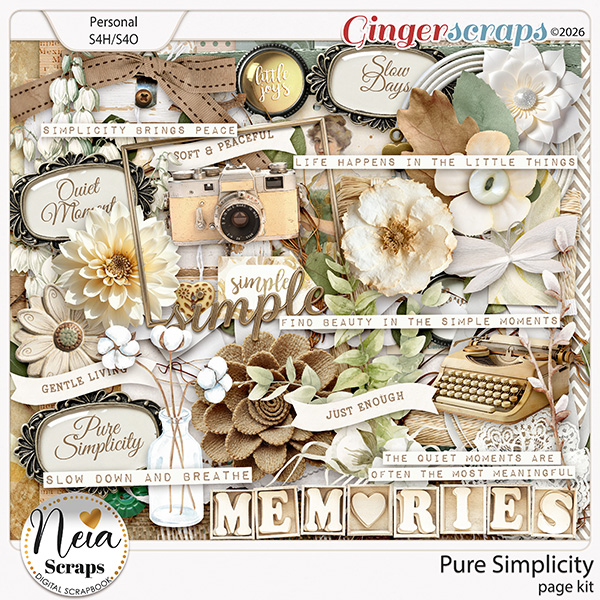Pure Simplicity - Page Kit - by Neia Scraps