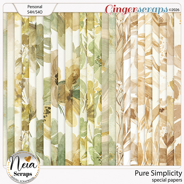 Pure Simplicity - Special Papers - by Neia Scraps
