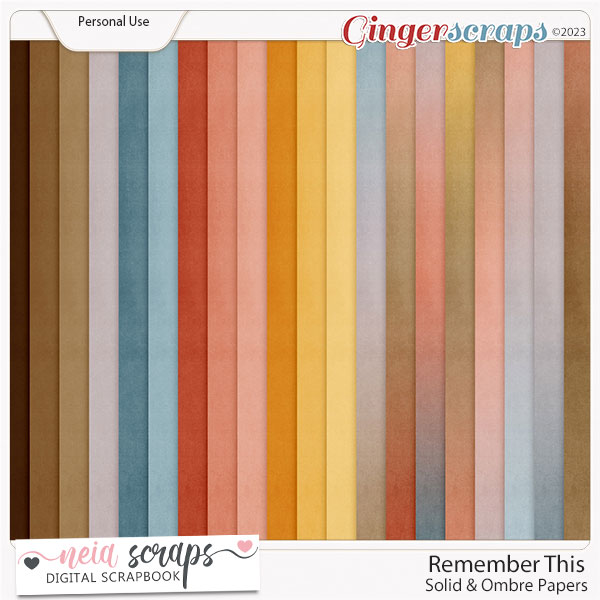 Remember This - Solid & Ombre Papers - by Neia Scraps