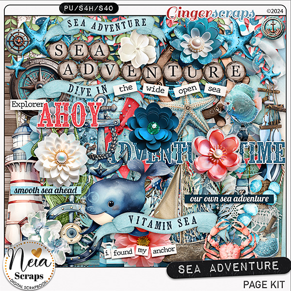 Sea Adventure - Page Kit - by Neia Scraps