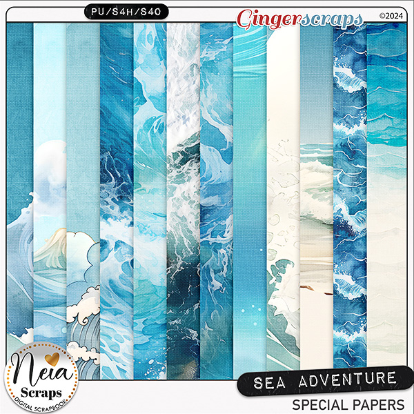 Sea Adventure - Special Papers - by Neia Scraps