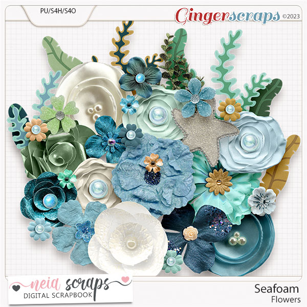 Seafoam - Flowers - by Neia Scraps