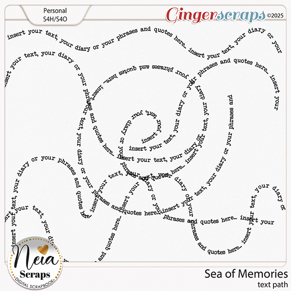 Sea Of Memories - Text Path - by Neia Scraps