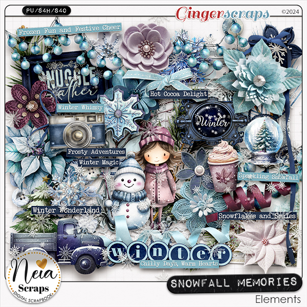 Snowfall Memories - Elements - by Neia Scraps