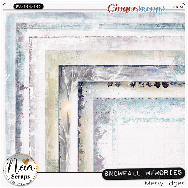Snowfall Memories - Messy Edges - by Neia Scraps