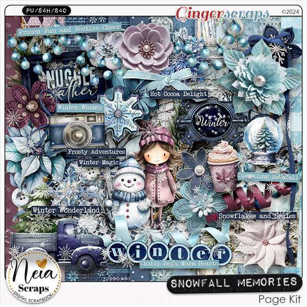 Snowfall Memories - Page Kit - by Neia Scraps
