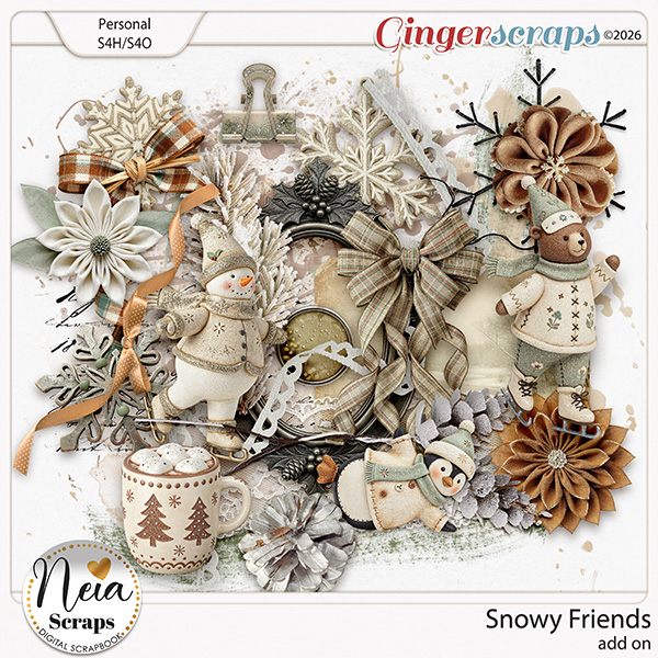 Snowy Friends - Add On - by Neia Scraps