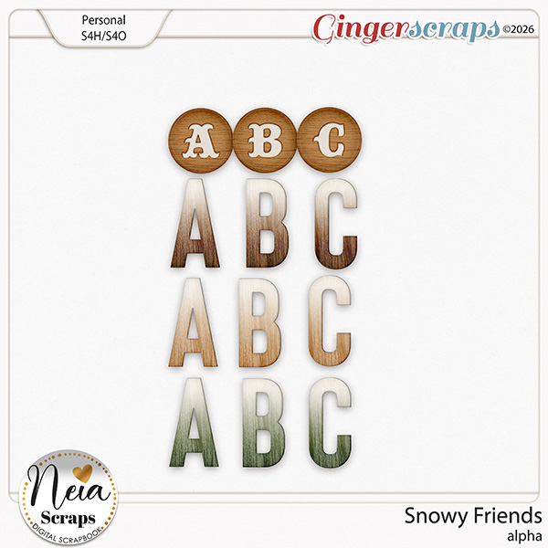 Snowy Friends - Alpha - by Neia Scraps