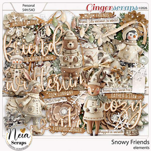 Snowy Friends - Elements - by Neia Scraps