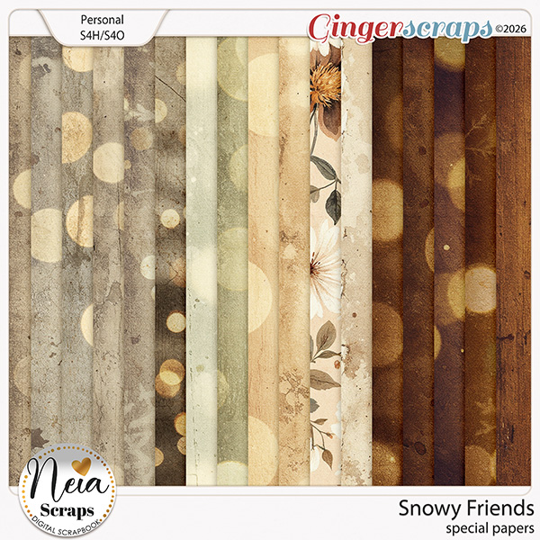 Snowy Friends - Special Papers - by Neia Scraps