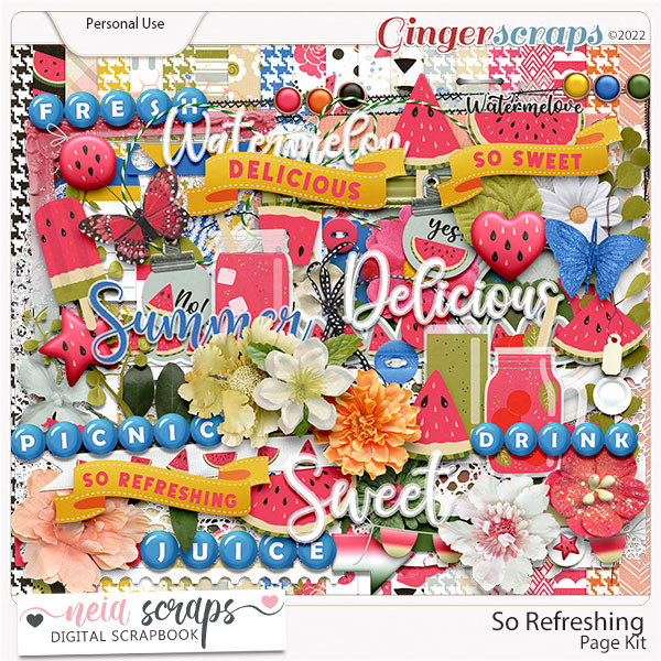 So Refreshing - Page Kit - by Neia Scraps