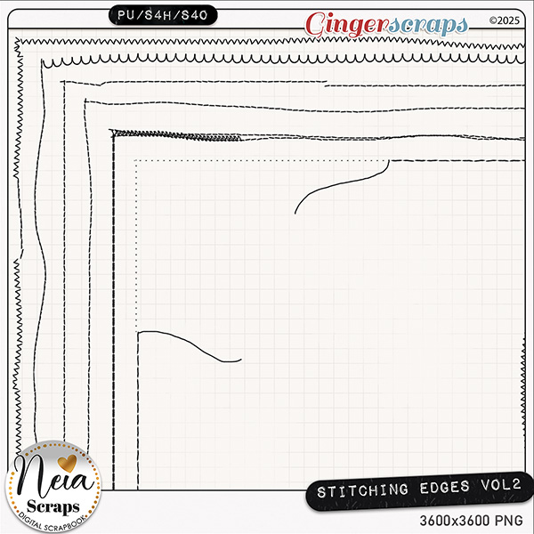 Stitching Edges - 2 - by Neia Scraps