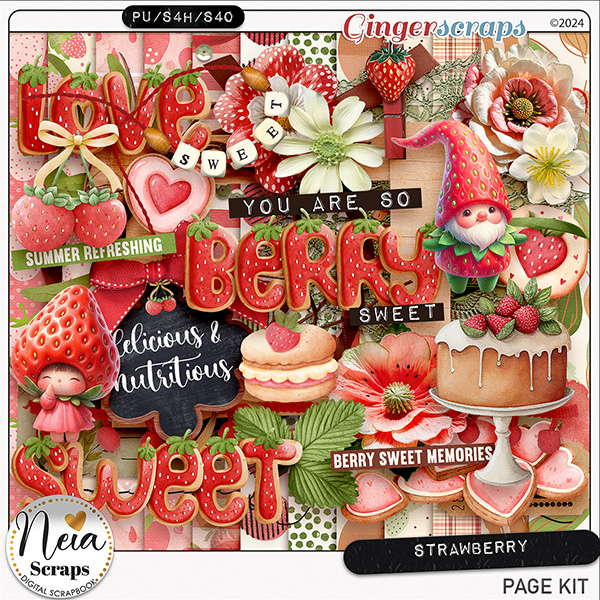 Strawberry - Page Kit - by Neia Scraps