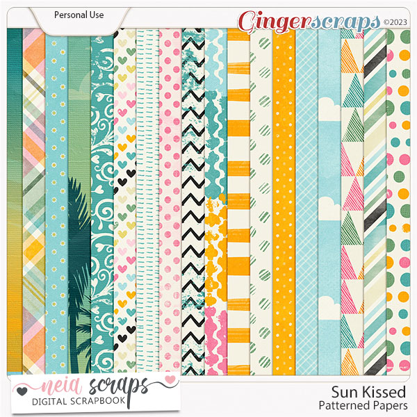 Sun Kissed - Patterned Papers - by Neia Scraps