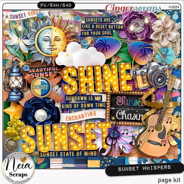Sunset Whispers - Page Kit - by Neia Scraps