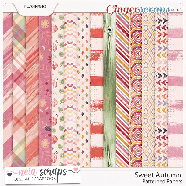 Sweet Autumn - Patterned Papers - by Neia Scraps