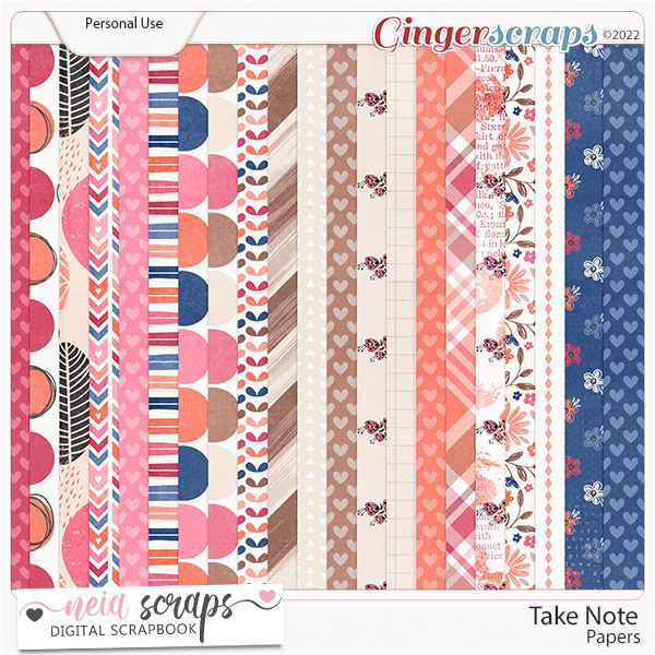 Take Note - Papers - by Neia Scraps