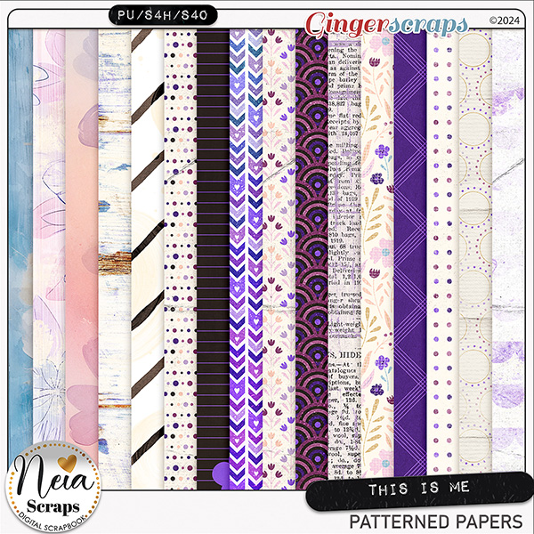 This is Me - Patterned Papers - by Neia Scraps