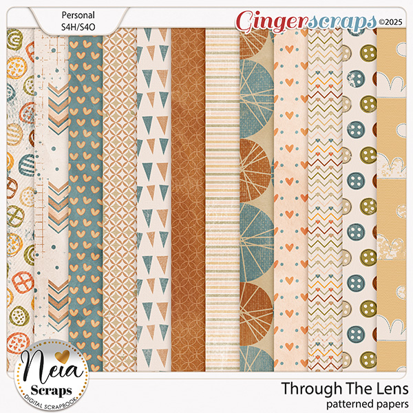 Through The Lens - Patterned Papers - by Neia Scraps