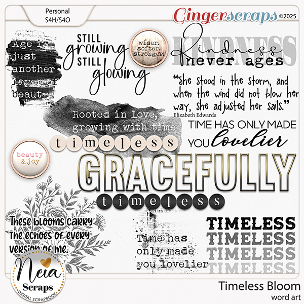Timeless Bloom - Word Art - by Neia Scraps
