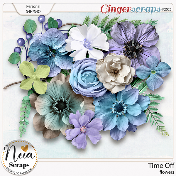 Time Off - Flowers - by Neia Scraps