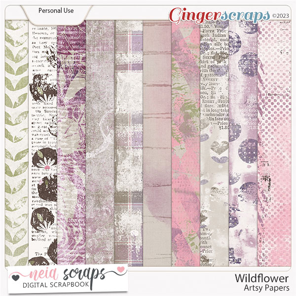 Wildflower - Artsy Papers - by Neia Scraps