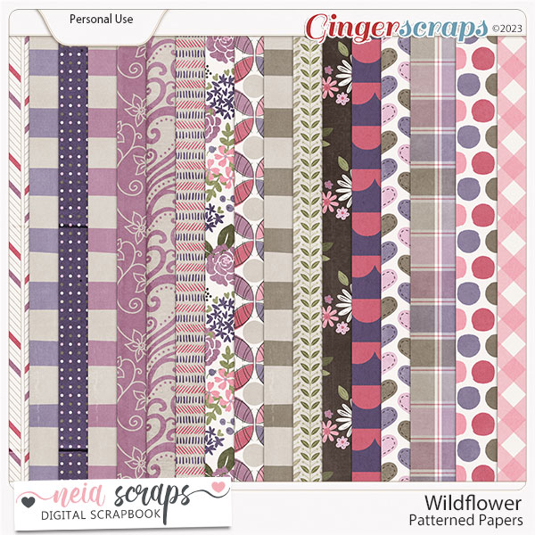 Wildflower - Patterned Papers - by Neia Scraps