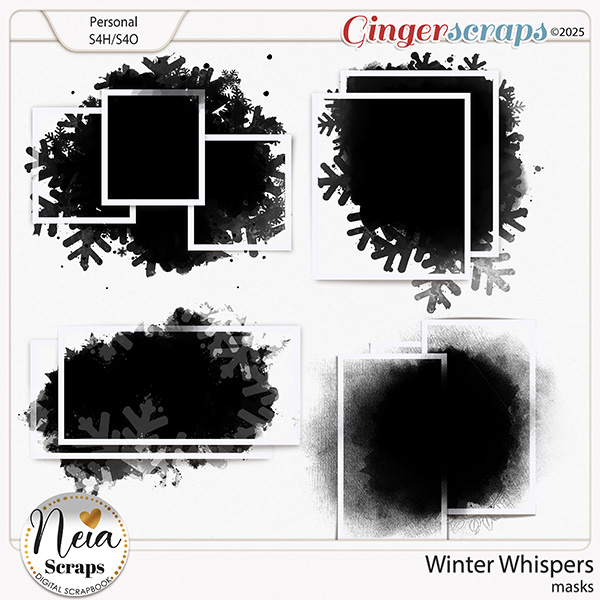Winter Whispers -  Masks - by Neia Scraps