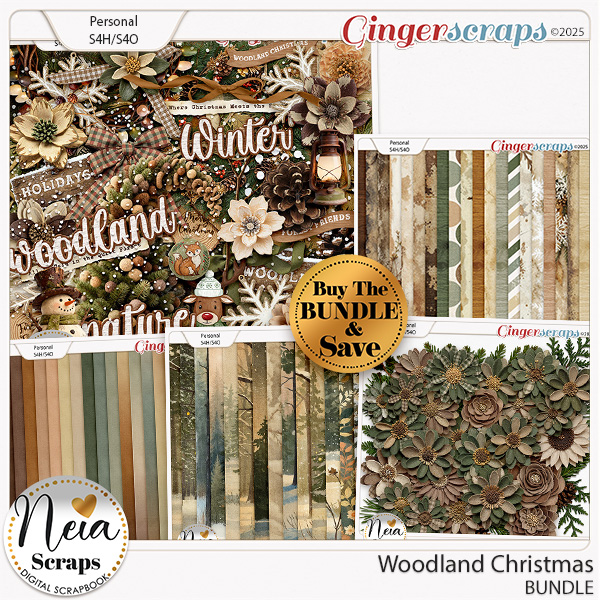 Woodland Christmas -  Bundle - by Neia Scraps