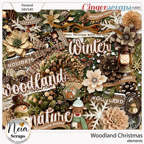 Woodland Christmas -  Elements - by Neia Scraps