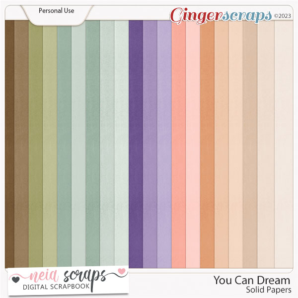 You Can Dream - Solid Papers - by Neia Scraps