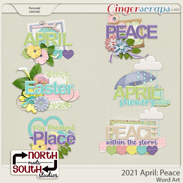 2021 April: Peace Wordart by North Meets South Studios