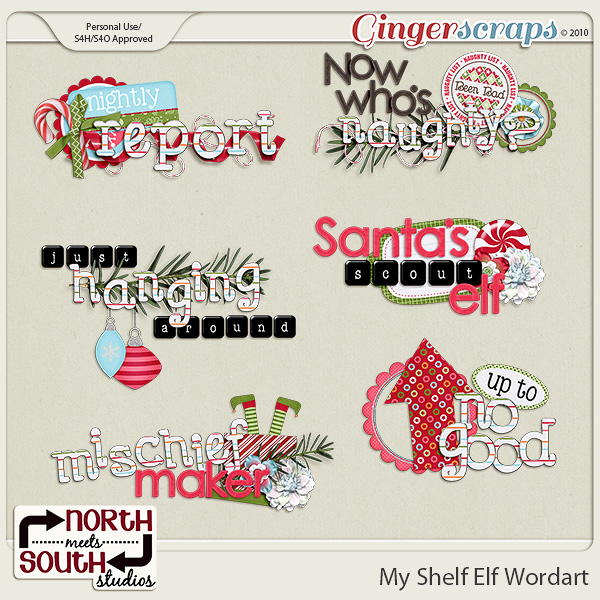 My Shelf Elf Wordart by North Meets South Studios