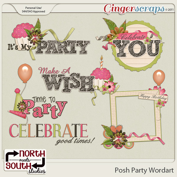 Posh Party {Wordart} by North Meets South Studios