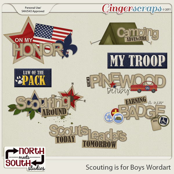 Scouting is for Boys {Wordart} by North Meets South Studios