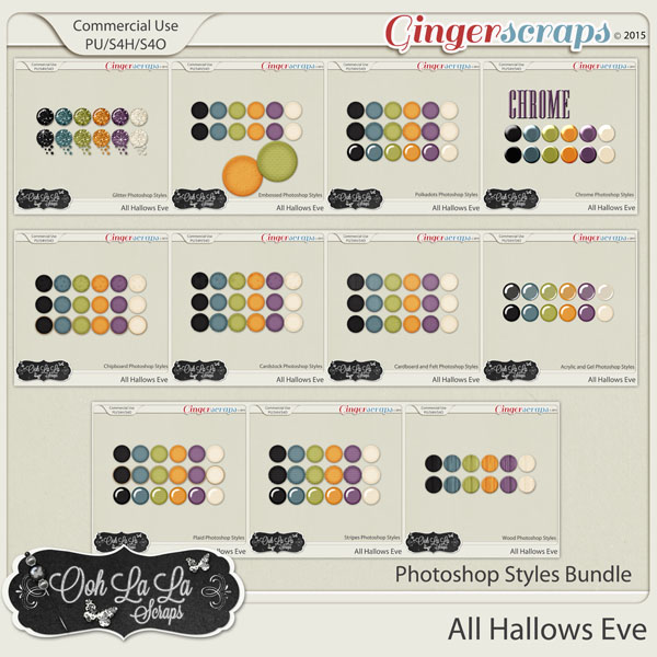 All Hallows Eve CU Photoshop Styles Bundle