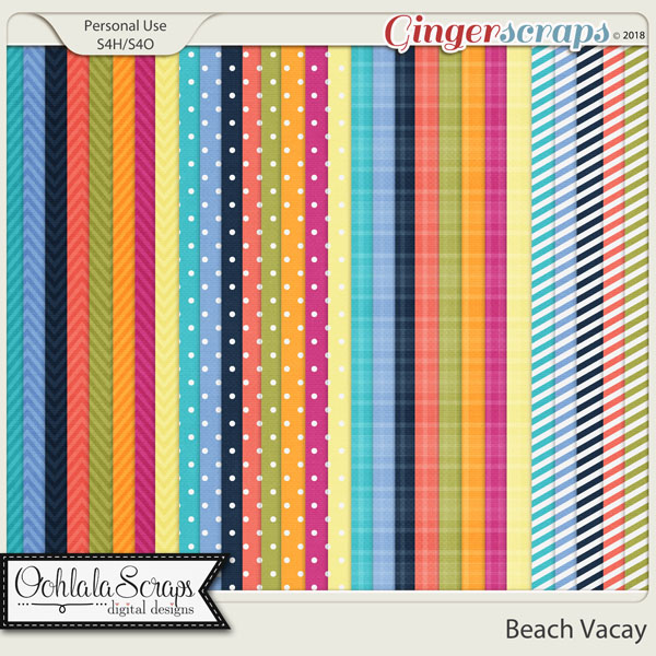 Beach Vacay Pattern Papers