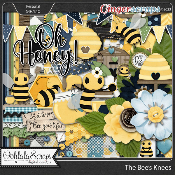 The Bees Knees Digital Scrapbook Kit